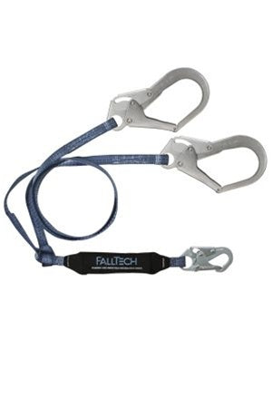 FALLTECH 826073A 6' ViewPack® Energy Absorbing Lanyard, Double-leg with Aluminum Connectors