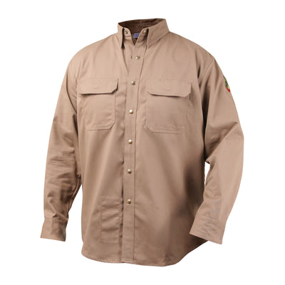 Black Stallion FS7-KHK Flame-Resistant Cotton Work Shirt