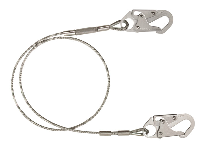 Falltech 8306 6' Cable Restraint Lanyard, Fixed-length with Steel Snap Hooks