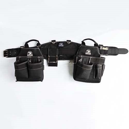 Gatorback # 140 Carpenter's Tool Belt Combo With Pro-Comfort Back Support Belt. Color - Black