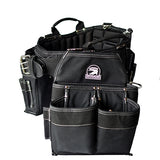 Gatorback # 145 Carpenter's Triple Tool Belt Combo With Pro-Comfort Back Support Belt. Color - Black