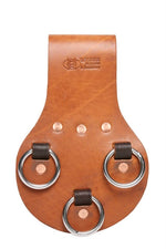 Graber Harness - 0022Rus Leather Spud Wrench Holder with 3 Metal Rings. Made in USA