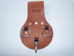 Graber Harness 12-0021Rus Heavy Duty Leather Spud Wrench Scabbard 2 Rings with Snap Hook