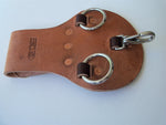 Graber Harness 12-0021Rus Heavy Duty Leather Spud Wrench Scabbard 2 Rings with Snap Hook. Made in U.S.A.