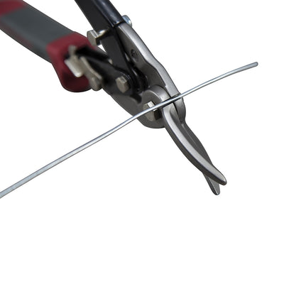 Klein Tools 1200L Aviation Snips with Wire Cutter, Left - Red