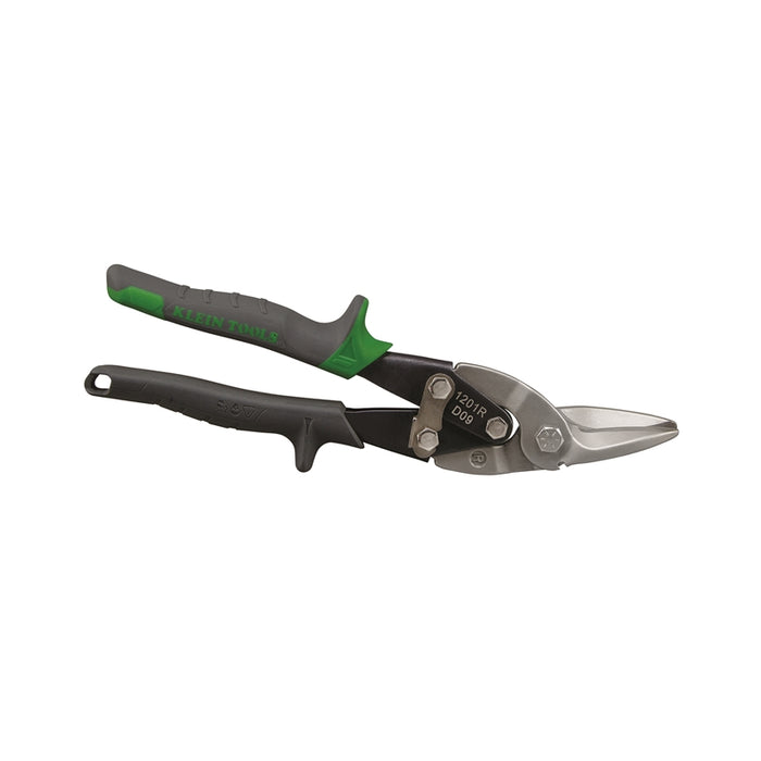 Klein Tools 1201R Aviation Snips with Wire Cutter, Right - GREEN