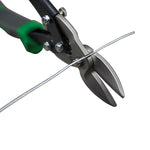 Klein Tools 1201R Aviation Snips with Wire Cutter, Right - GREEN