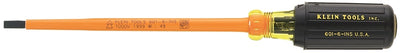 Klein 601-8-INS 8" Insulated Cabinet-Tip Round-Shank Screwdriver