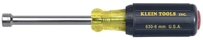 Klein 630-6mm 6 mm Cushion-Grip Hollow-Shank Nut Driver - 3"-Shank