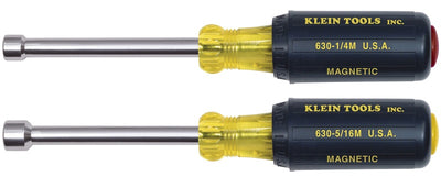 Klein 630M 2 Piece Magnetic Tip Nut Driver Set - 3" Hollow Shanks