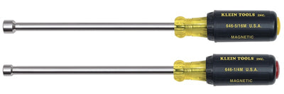Klein 646M Magnetic Tip Nut Driver Set - 6" Hollow Shanks