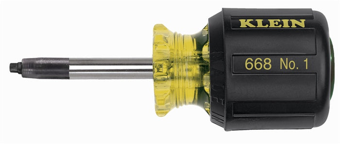 Klein 668 #1 Square-Recess Tip Screwdriver â€“ 1-1/2