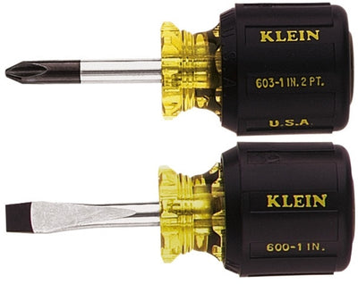 Klein 85071 Stubby Screwdriver Set 2-Piece
