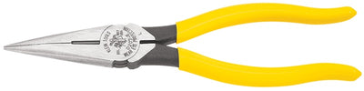 Klein D203-8 8" Heavy-Duty Long-Nose Pliers - Side-Cutting