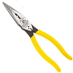 Klein Tools D203-8N Long-Nose Pliers, HD Side Cutters/Skinning Hole, 8-5/16"