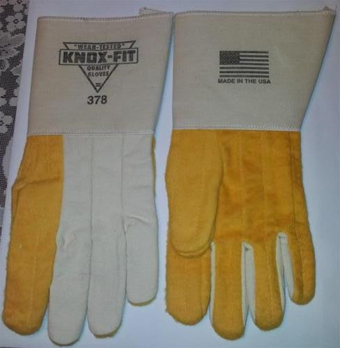 Knox-Fit 378 Heavy Duty Ironworker Gloves 12 Pairs Made in USA (Long Cup)