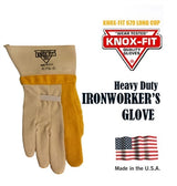 Knox-Fit 679S Heavy Duty Ironworker Gloves 12 Pairs MADE IN USA (Short Cuff)