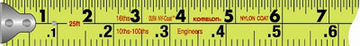 komelon 425IEHV The Professional 25 Ft. Inch/Engineers Tape Measure