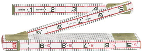 Lufkin 1066D Red End Folding Ruler 6' (ENGINEER RULER ...