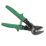 MALCO M2007 Max2000 Aviation Snips Offset- Ergonomic Grip (Green) Left Angles,Straight Cutting. Made in U.S.A.