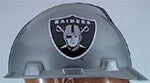 MSA NFL V-Gard ANSI Type I Hard Cap With 1-Touch Suspension, Oakland Raiders Logo And Adjustable Strap