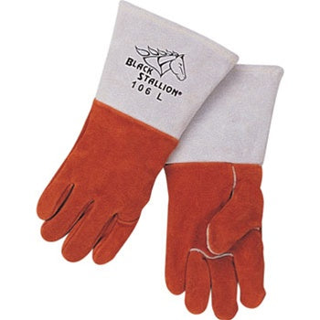 REVCO 106 Premium Side Split Cowhide Stick Welding Gloves - Rigid Cuff