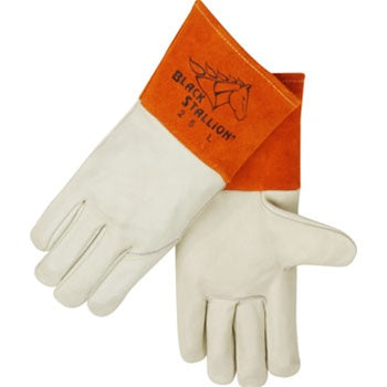 REVCO 25 Quality Grain Cowhide MIG Welding Gloves - Long Cuff
