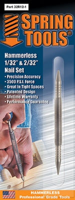 Spring Tools 32R12-1 Double Ended Nail Set - Hammerless. Size 1/32" & 2/32" Made in U.S.A. ********* Best Seller ********