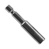 Vega Industries 1100MH1CD Overall Length 4" One Piece 1/4" X 1/4" Magnetic Stainless Steel Construction Bit Holder With C-Ring. (Shaft)******* Best Seller ********