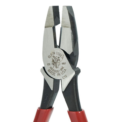 Klein HD2000-9NE 9" Heavy-Duty Lineman’s Pliers, Thicker-Dipped Handle